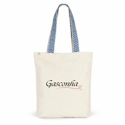 Totebag ethnique Gasconha coeur (noir)