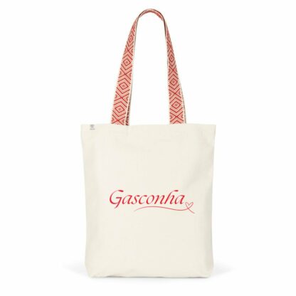 Totebag ethnique Gasconha coeur (rouge)