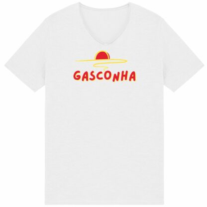 T-shirt Homme Slub Gasconha soleil couchant rouge