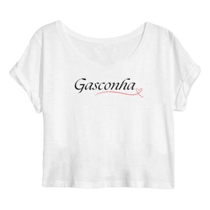 CROP-TOP Femme Gasconha noir coeur