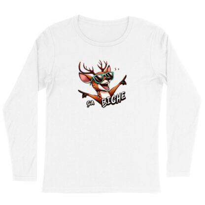 T-SHIRT Femme Manches longues "ça biche"