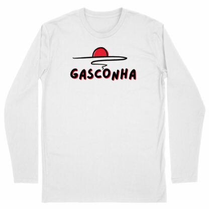 T-SHIRT blanc Homme Manches longues Gasconha soleil couchant