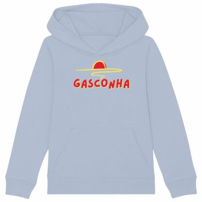 SWEAT CAPUCHE épais Enfant Gasconha rouge soleil couchant