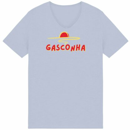 T-shirt Homme Slub Gasconha soleil couchant rouge