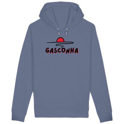 SWEAT CAPUCHE Poches latérales Gasconha noir soleil couchant