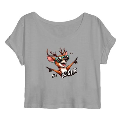 CROP-TOP Femme "ça biche"