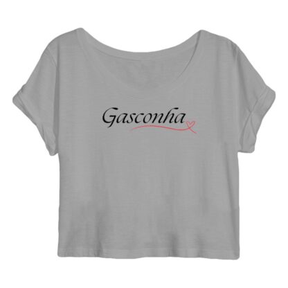 CROP-TOP Femme Gasconha noir coeur