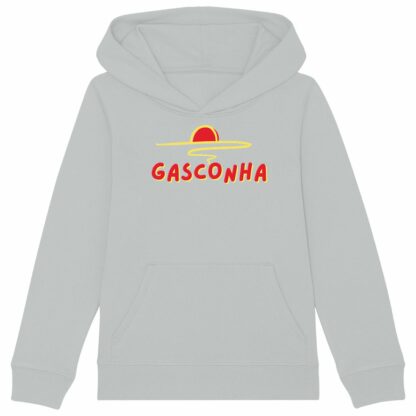 SWEAT CAPUCHE épais Enfant Gasconha rouge soleil couchant