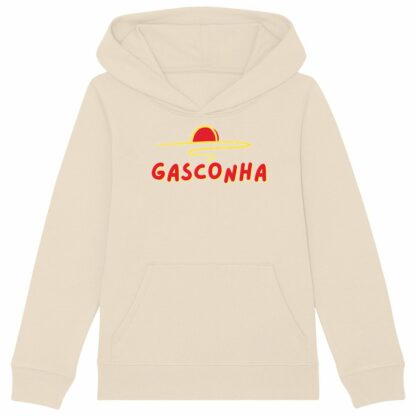 SWEAT CAPUCHE épais Enfant Gasconha rouge soleil couchant