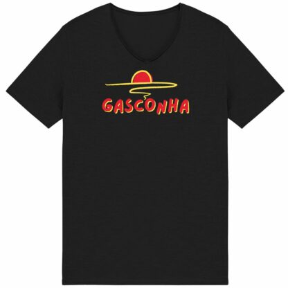 T-shirt Homme Slub Gasconha soleil couchant rouge