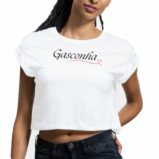 CROP-TOP Femme Gasconha noir coeur