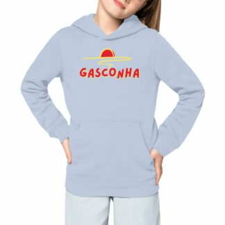 SWEAT CAPUCHE épais Enfant Gasconha rouge soleil couchant