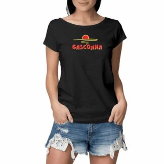 T-SHIRT Femme slub Gasconha rouge soleil couchant