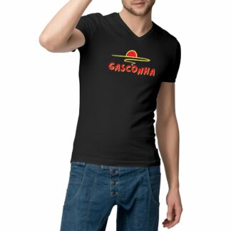 T-SHIRT Homme Col V Gasconha soleil couchant