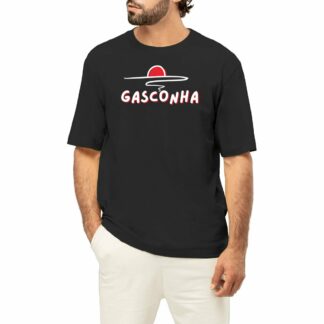 T-SHIRT noir Homme Oversized Gasconha soleil couchant