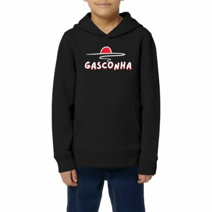 SWEAT CAPUCHE épais Enfant Gasconha blanc soleil couchant