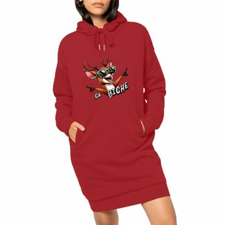 ROBE SWEAT CAPUCHE Femme "ça biche"