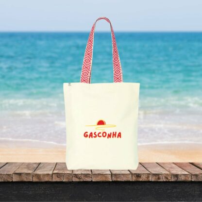 Totebag ethnique Gasconha soleil couchant (rouge)