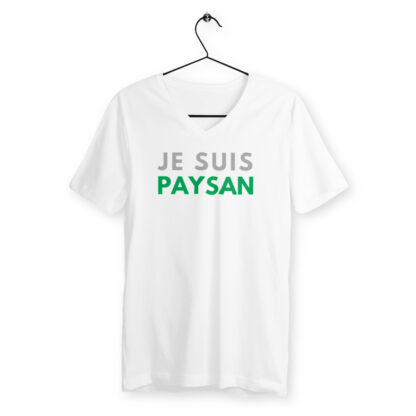 T-SHIRT Homme Col V Je suis paysan