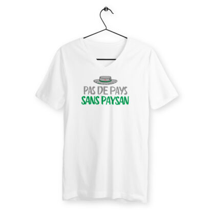 T-SHIRT Homme Col V Pas de pays sans paysan