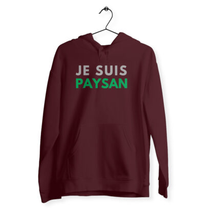 SWEAT CAPUCHE léger Je suis paysan