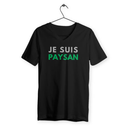 T-SHIRT Homme Col V Je suis paysan