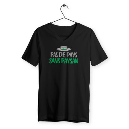 T-SHIRT Homme Col V Pas de pays sans paysan