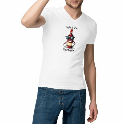 T-SHIRT Homme Col V Vin