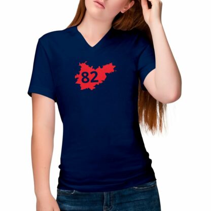 T-SHIRT Femme Col V 82 Tarn-et-Garonne